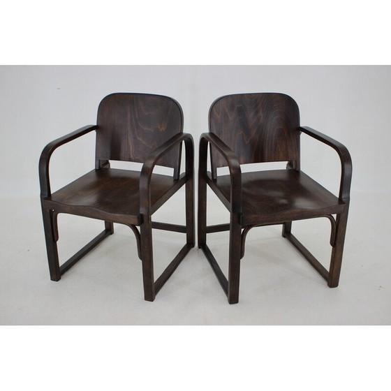 Image 1 of Pair of vintage Tatra beechwood armchairs, Czechoslovakia 1950s