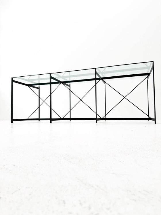 Image 1 of Unique designer glass table by Christian Leuner