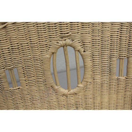 Image 1 of Vintage Art Nouveau armchair in rattan and wood, 1900
