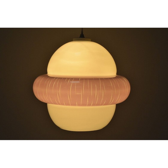 Image 1 of Vintage glass suspension, Czechoslovakia 1960