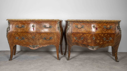 2x French Commodes Louis Xv