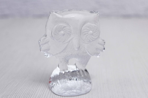 Owl paperweight by Erik Höglund and Bertil Vallien for Kosta Boda