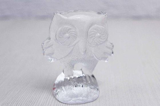 Image 1 of Owl paperweight by Erik Höglund and Bertil Vallien for Kosta Boda