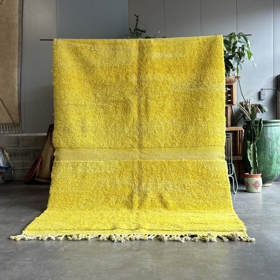 Image 1 of Contemporary Moroccan Yellow Wool Rug