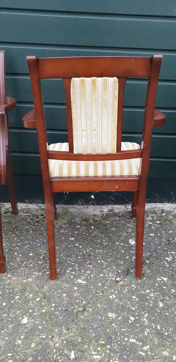 Image 1 of 4x Helden Mahogany Dining Room Armchairs