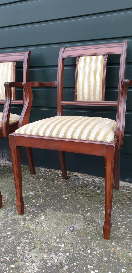 Image 1 of 4x Helden Mahogany Dining Room Armchairs