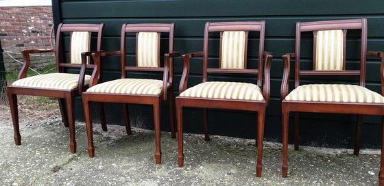 Image 1 of 4x Helden Mahogany Dining Room Armchairs