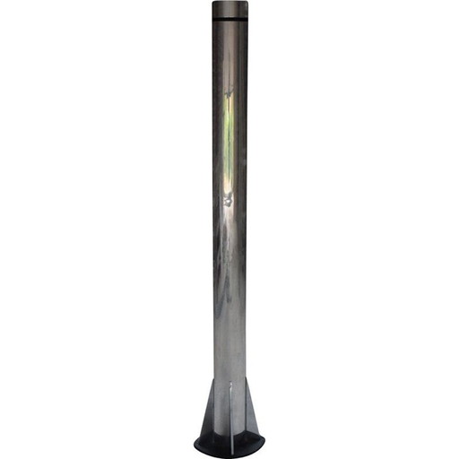 Vintage floor lamp in black epoxy steel sheet by Yonel Lebovici, 1981