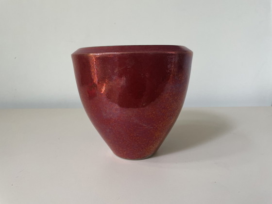 Image 1 of Ecri Katwijk - Red Lusterglaze Planter