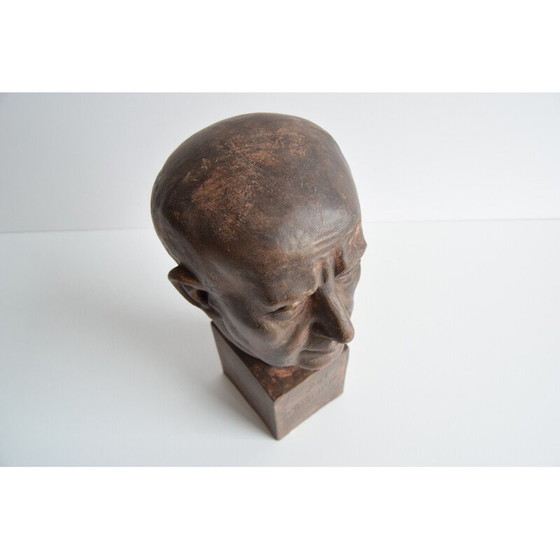 Image 1 of Vintage Jan Masaryk ceramic bust, 1950s
