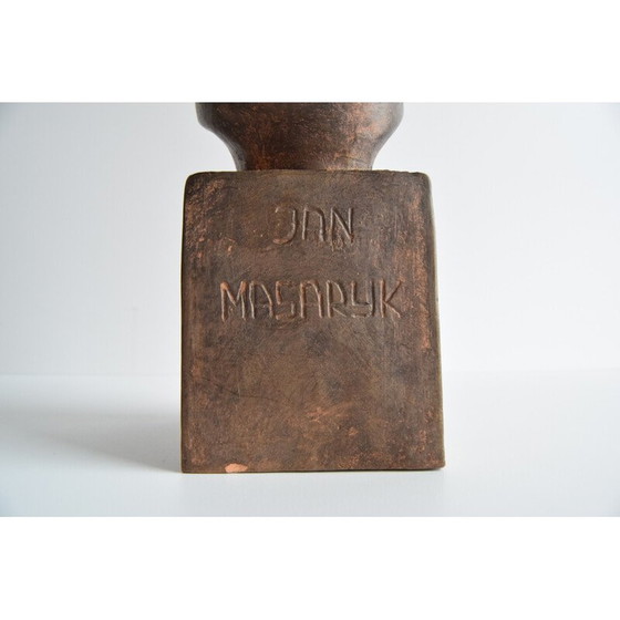 Image 1 of Vintage Jan Masaryk ceramic bust, 1950s