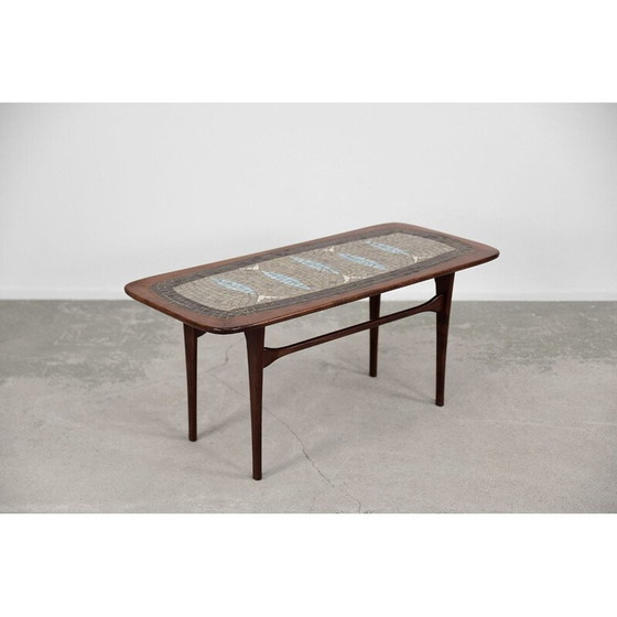 Image 1 of Tavolino da caffè vintage con mosaico colorato di Edvard Johansson per EJ Möbelfabrik, Svezia 1960