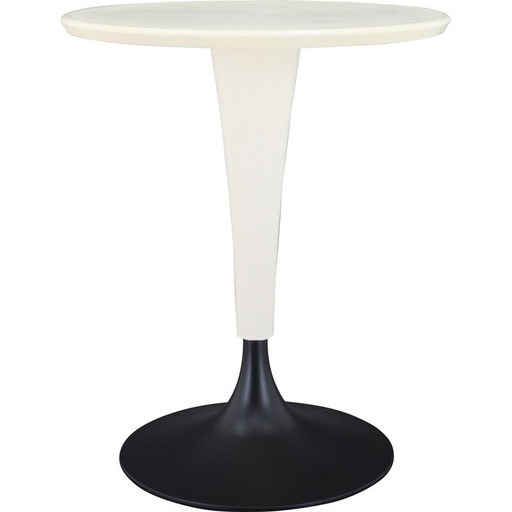 Vintage table in cream white and black by Philippe Starck, Italy 1990