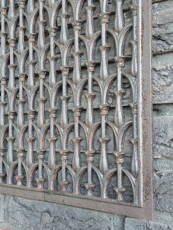 Image 1 of Vintge Metal Window Grid Wall Ornament