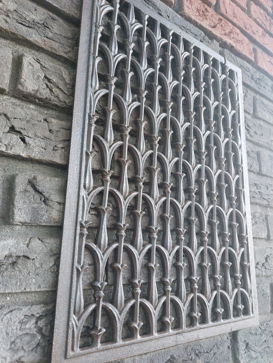 Image 1 of Vintge Metal Window Grid Wall Ornament