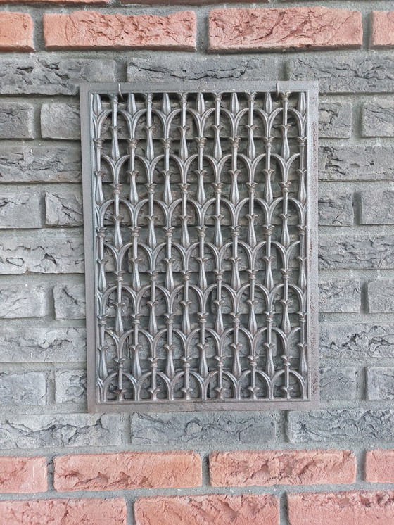 Image 1 of Vintge Metal Window Grid Wall Ornament