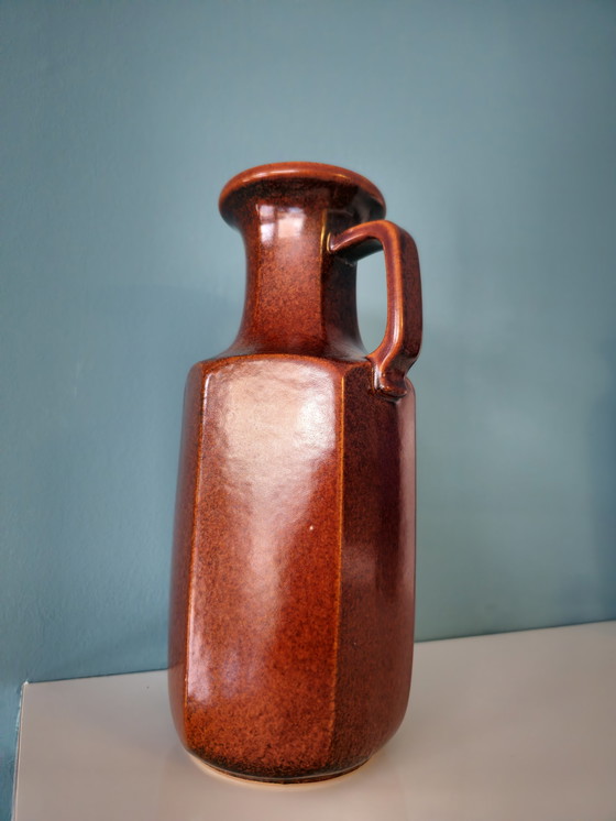 Image 1 of Vintage Scheurich West Germany Ear Vase Hexagonal