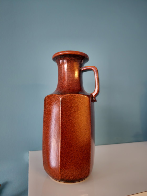 Image 1 of Vintage Scheurich West Germany Ear Vase Hexagonal