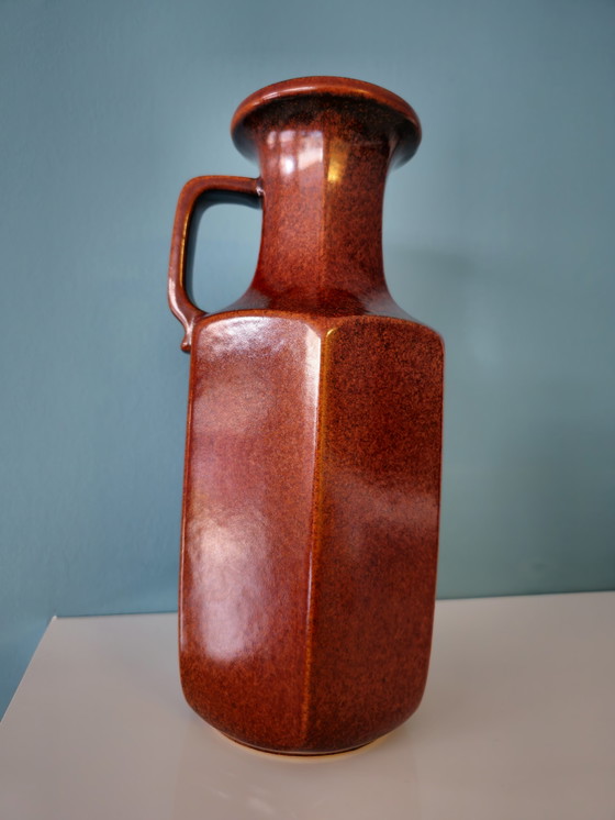 Image 1 of Vintage Scheurich West Germany Ear Vase Vase Hexagonal