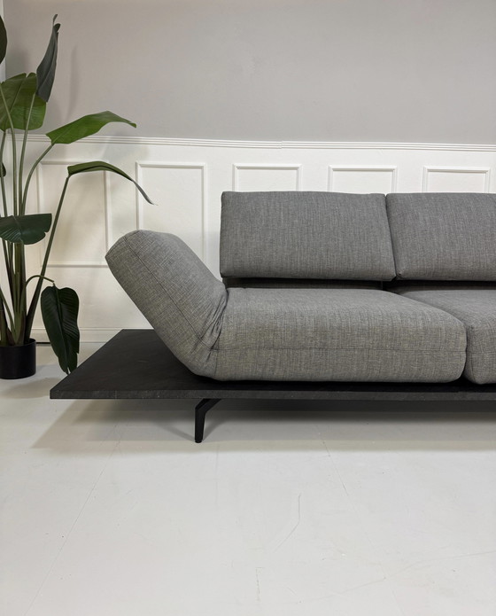 Image 1 of Rolf Benz Aura Sofa Grey Fabric Couch Relax function