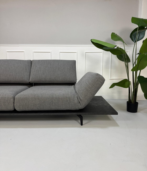 Image 1 of Rolf Benz Aura Sofa Grey Fabric Couch Relax function