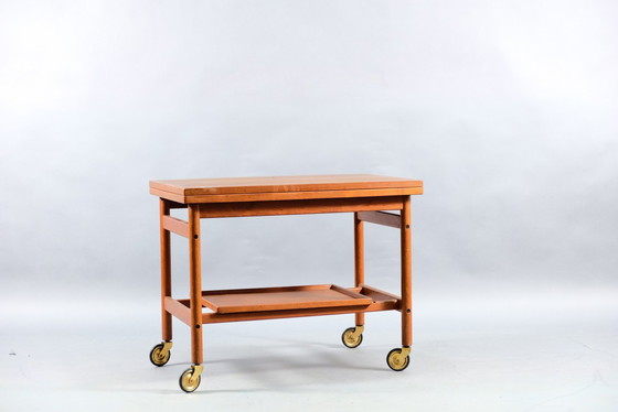 Image 1 of Danish Teak Bar Cart by Kurt Østervig for Jason, 1960s