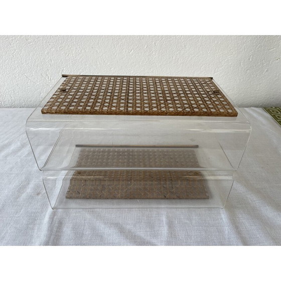Image 1 of Vintage Plexiglas magazine holder