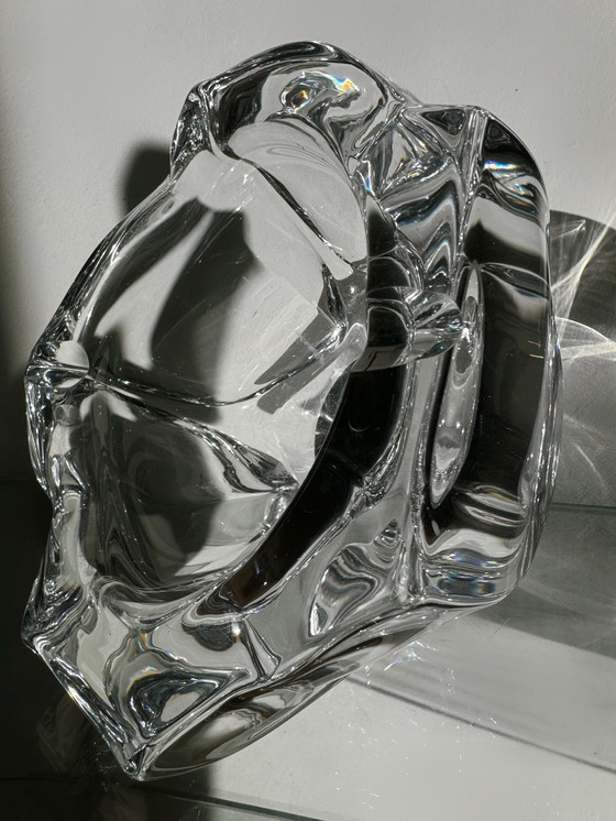 Image 1 of Large Antique Daum Crystal Ashtray