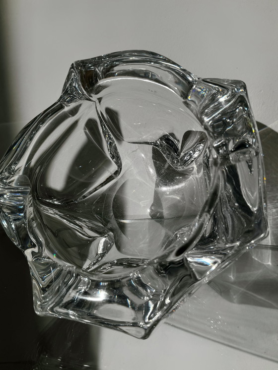 Image 1 of Large Antique Daum Crystal Ashtray