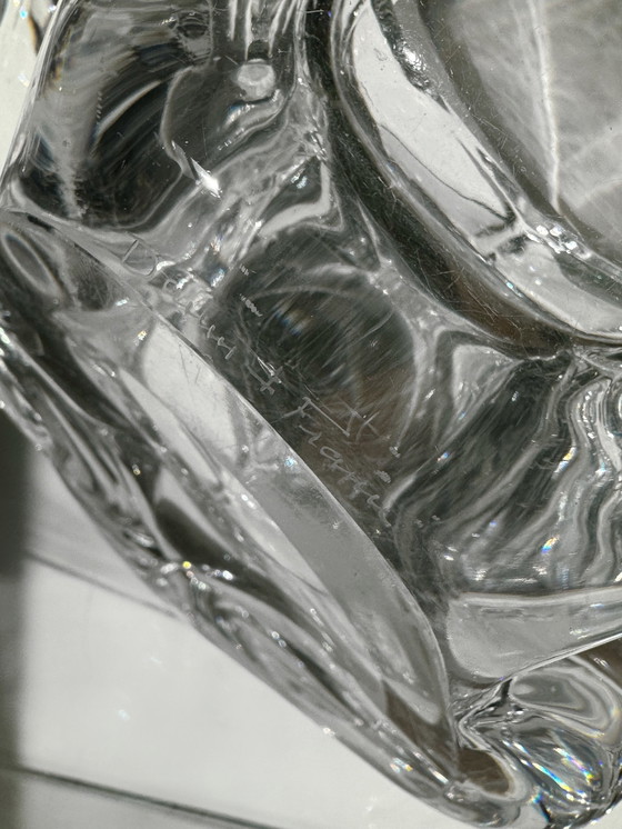 Image 1 of Large Antique Daum Crystal Ashtray