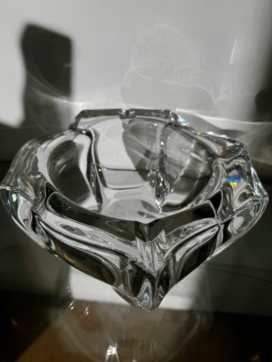 Image 1 of Large Antique Daum Crystal Ashtray