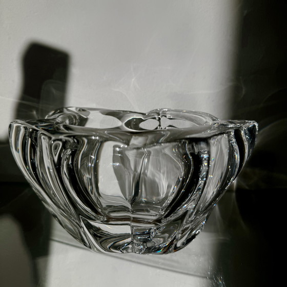 Image 1 of Large Antique Daum Crystal Ashtray