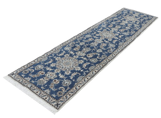 Original hand-knotted Persian carpet Nain 12 La 285 X 80 Cm