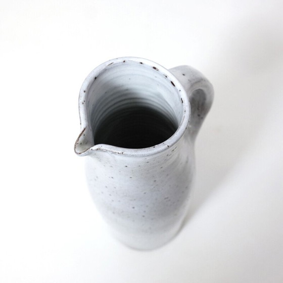 Image 1 of Vintage glazed stoneware pitcher by Jeanne and Norbert Pierlot, 1960