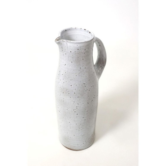 Image 1 of Vintage glazed stoneware pitcher by Jeanne and Norbert Pierlot, 1960