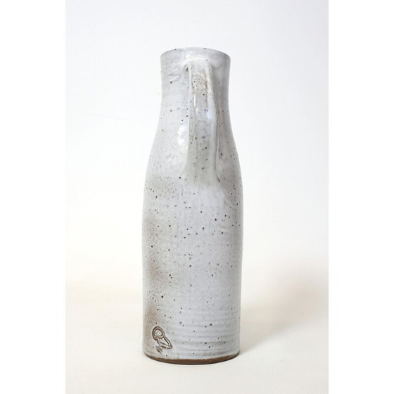Image 1 of Vintage glazed stoneware pitcher by Jeanne and Norbert Pierlot, 1960