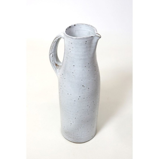 Image 1 of Vintage glazed stoneware pitcher by Jeanne and Norbert Pierlot, 1960