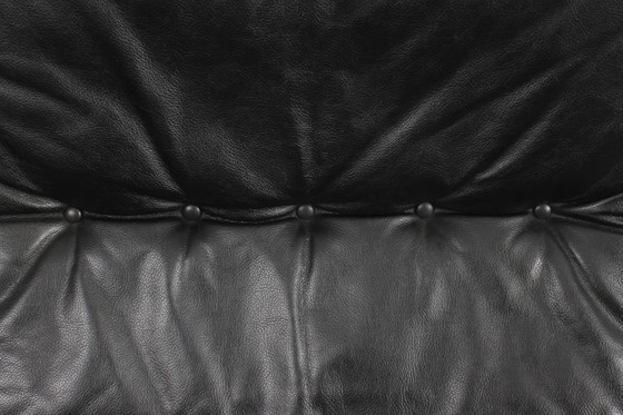 Image 1 of King Chair in black leather by André Vandenbeuck