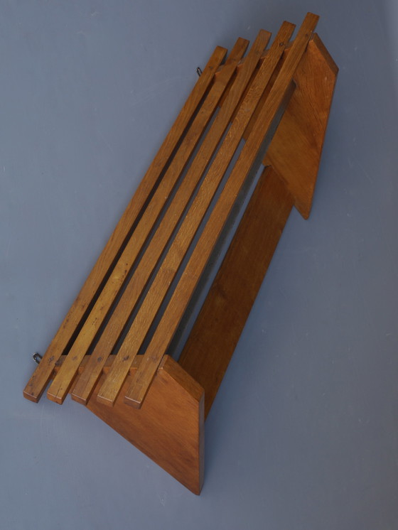 Image 1 of Dutch Modernist Oak Coat Rack, 1930s