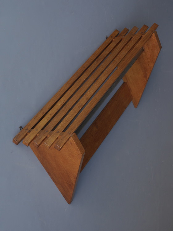 Image 1 of Dutch Modernist Oak Coat Rack, 1930s