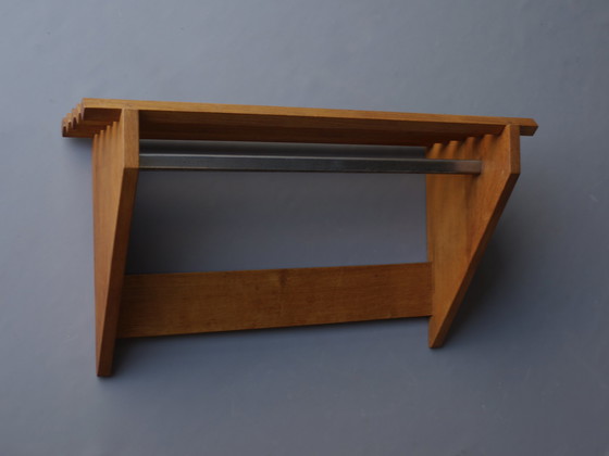 Image 1 of Dutch Modernist Oak Coat Rack, 1930s