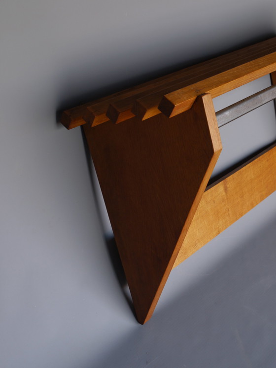 Image 1 of Dutch Modernist Oak Coat Rack, 1930s