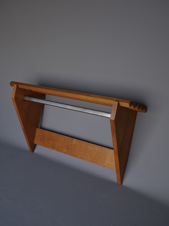 Image 1 of Dutch Modernist Oak Coat Rack, 1930s