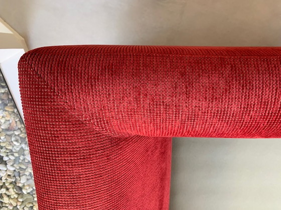 Image 1 of Red 2.5 seater sofa