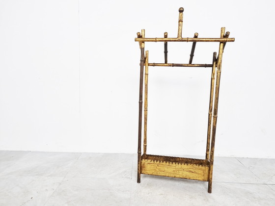 Image 1 of Chinoiserie faux bamboo umbrella stand, 1960s