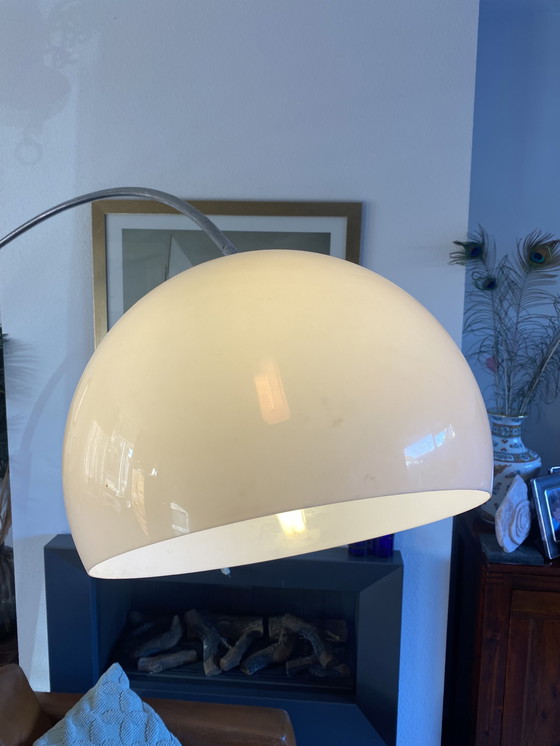 Image 1 of Lampe à arc vintage base en marbre