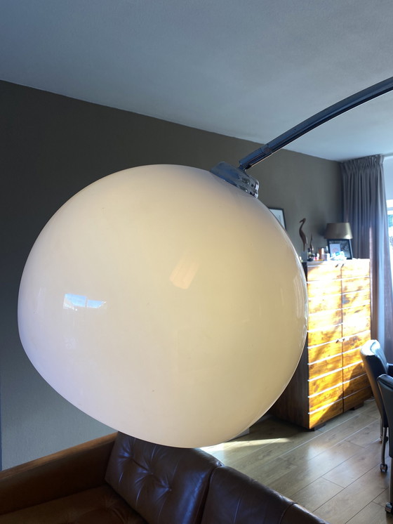 Image 1 of Lampe à arc vintage base en marbre