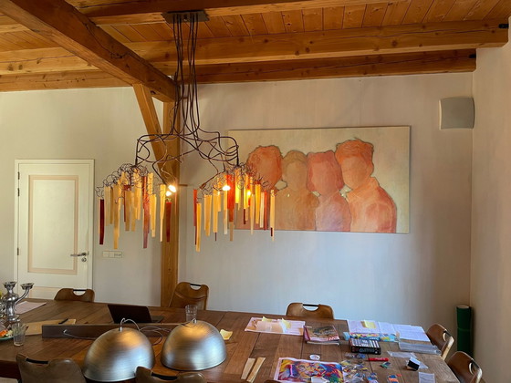 Image 1 of Hanging lamp copper and glass Wim Mulder