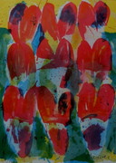 Jan Cremer - Framed color lithograph: Tulips - 1991 (Nice frame!)