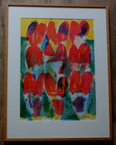 Jan Cremer - Framed color lithograph: Tulips - 1991 (Nice frame!)